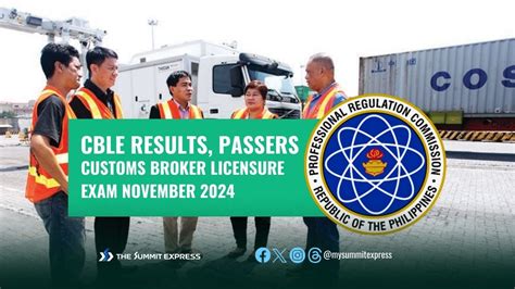 CBLE Results: PRC Customs Broker Board Exam Passers.